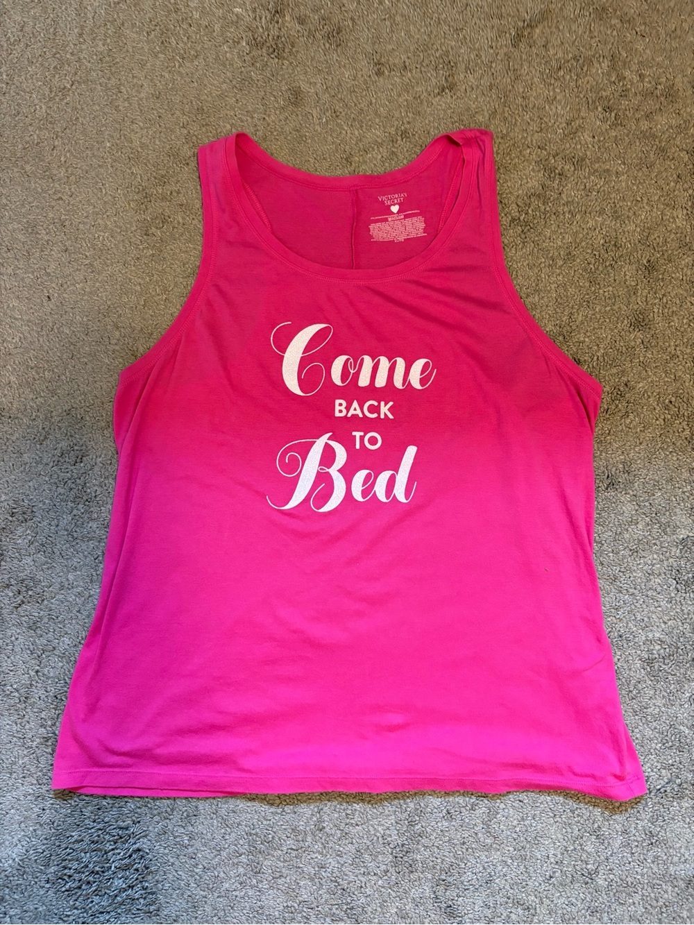 Victoria's Secret PINK Bright Hot Pink 'Come Back to Bed' Tank
